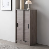 引き戸 キャビネット カウンター下収納 『Ecart エカート』 約幅45×奥行30cm グレージュ