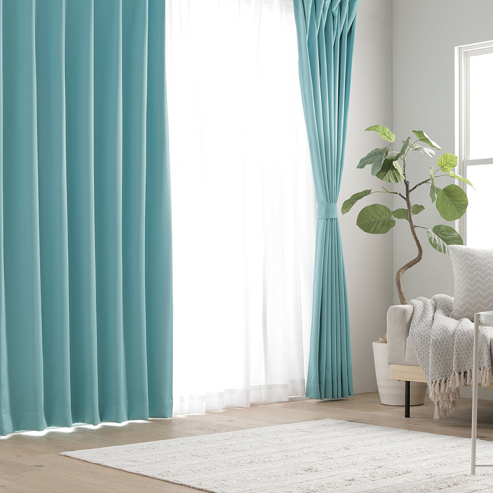 日本製 20色から選べる 1級遮光カーテン 幅100cm（2枚入り）/洗濯機OK&