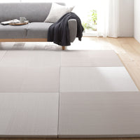 市松柄くすみカラー い草風 置き畳 ユニット畳【単色市松】82cm幅 6枚セット グレー