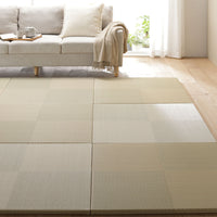 市松柄くすみカラー い草風 置き畳 ユニット畳【単色市松】82cm幅 6枚セット グリーン