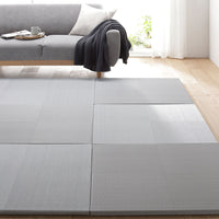 市松柄くすみカラー い草風 置き畳 ユニット畳【単色市松】82cm幅 6枚セット ブルー