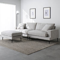 デザインソファ 『Wistiq ウィスティック』 4人掛けソファ+オットマン グレージュ