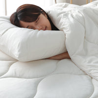 とろとろニット フル4点セット 『Mermin マーミン』 掛け布団+敷きパッド+枕+枕カバー ミルク