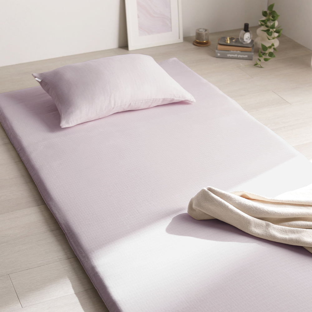ふんわり ダブルガーゼ 抗菌防臭加工 綿100% 敷布団カバー 単品・ラベンダー