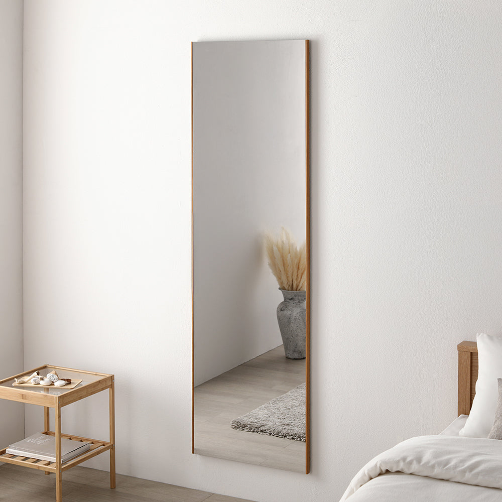 割れないミラー 『Lufra ルフラ』 50×160cm ナチュラル(木目調)