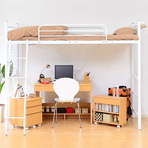 ロフトベッド 頑丈 ホワイト