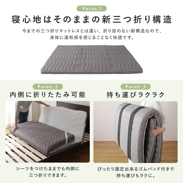 寝心地はそのままの新3つ折り構造