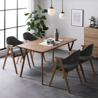 デザインダイニングセット 『D. ディードット』 5点セット アッシュグレー