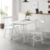 天然木 ウィンザーチェアダイニング5点セット 長方形120×75cm ホワイト