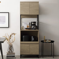 異素材MIX キッチンボード 『Liora リオラ』 60cm幅 グレージュ