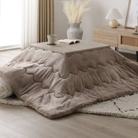 折りたたみ式 こたつ 2点セット (テーブル+掛け布団) 正方形(約60×60cm) グレージュ/ウォールナット・ベージュ