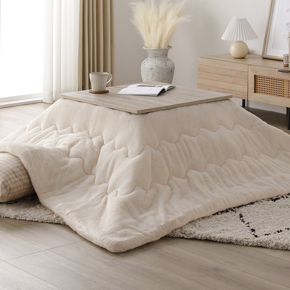 正方形(約60×60cm):グレージュ/ウォールナット・アイボリー