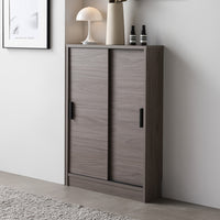 引き戸 キャビネット カウンター下収納 『Ecart エカート』 約幅60×奥行16cm グレージュ