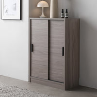 引き戸 キャビネット カウンター下収納 『Ecart エカート』 約幅60×奥行30cm グレージュ