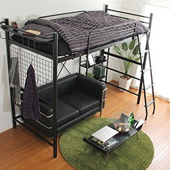 ロフトベッド 頑丈 ブラック