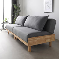 ソファベッド 『Solis ソリス』 分割タイプ グレー 木脚