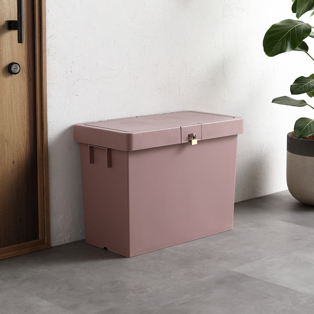 スリム&スタッキングできる 宅配ボックス 52L ダスティピンク