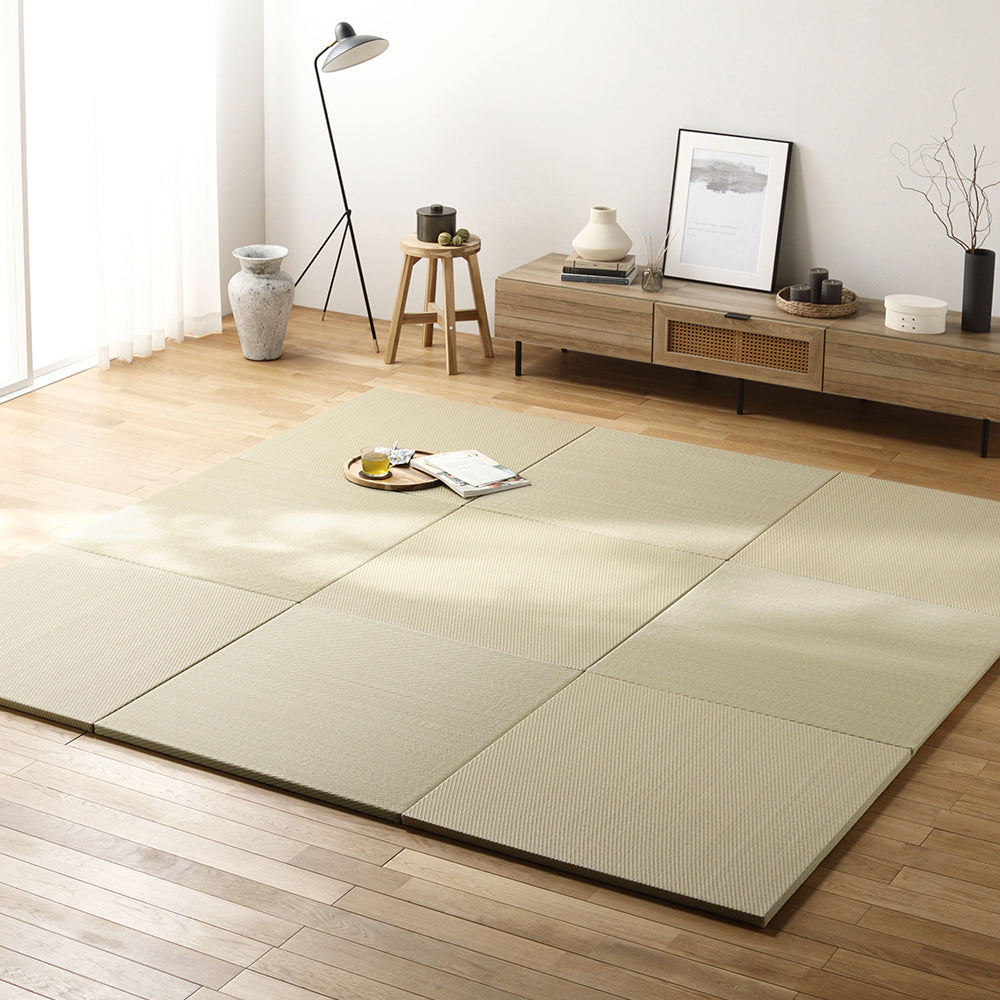 水拭き可 軽量 い草風 置き畳 ユニット畳 65cm幅 【単色】グリーン