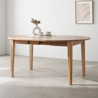 オーバルエクステンションテーブル 『Elden エルデン』 高さ約65cm ナチュラル