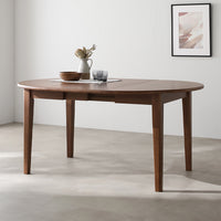 オーバルエクステンションテーブル 『Elden エルデン』 高さ約65cm ブラウン