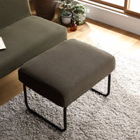 古材風ヴィンテージ ソファダイニング オットマン カーキ