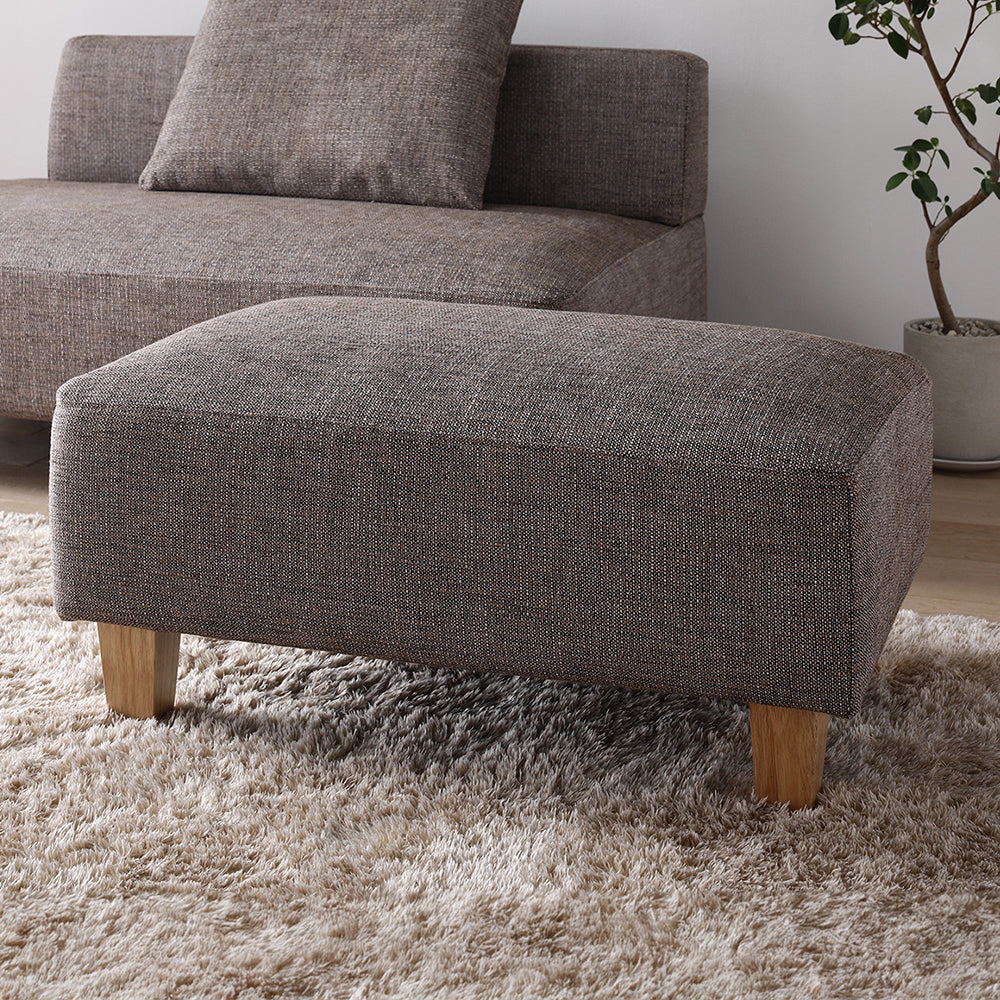 コーナーカウチソファ 『NAXAM ナザム』 オットマン単品 ミックスブラウン