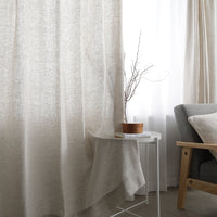 【日本製】天然素材 上質リネン100%カーテン 幅100cm(幅100cm×2枚入り) ナチュラル