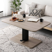 昇降式テーブル 『Lyfka リフカ』 無段階 高さ調整可能 ナチュラル