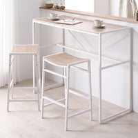 2人掛けカウンターテーブル&スツール3点セット(幅110cm)『Rectico レクティコ』ナチュラル