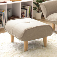 日本製 ポケットコイル オットマン単品 ダリアン生地 ベージュ