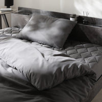 ピーチスキン 全部入り布団フルセット 『umowell ウモウェル』 掛け布団+枕+ボックスシーツ+収納ケース+掛け布団カバー+枕カバー シングル・セミダブル チャコールグレー