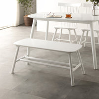 天然木 ベンチ 幅90cm 単品 ホワイト