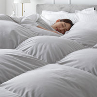 日本製 リッチボリューム 羽毛掛け布団 『Uula ウーラ』 ダウン率70% 羽毛充填量1.2kg~ ライトグレー