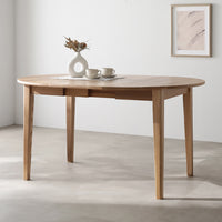 オーバルエクステンションテーブル 『Elden エルデン』 高さ約72cm ナチュラル