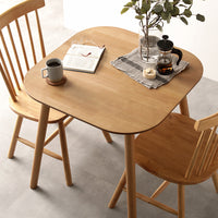 天然木 ダイニングテーブル 正方形75×75cm 単品 ナチュラル