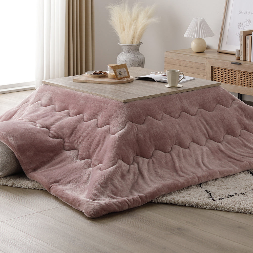 正方形(約75×75cm):グレージュ/ウォールナット・ピンク