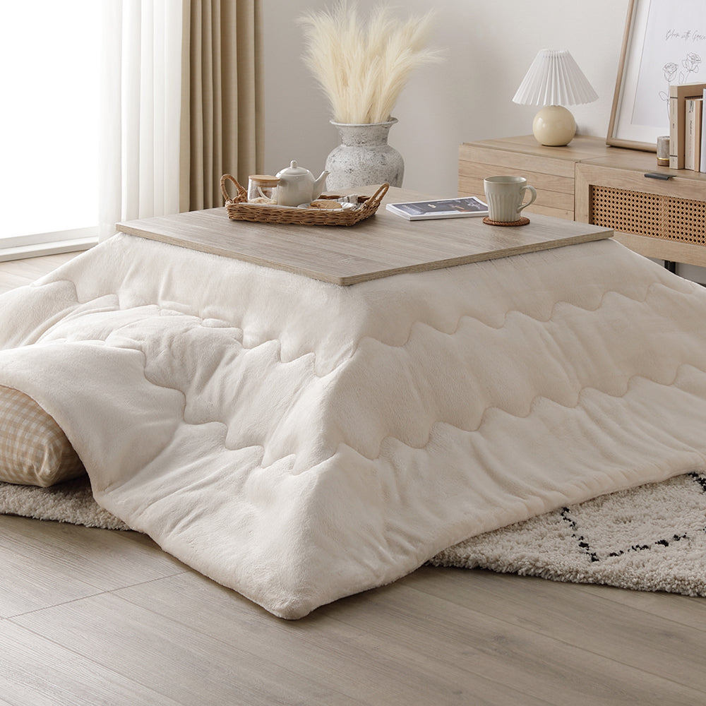 正方形(約75×75cm):グレージュ/ウォールナット・アイボリー