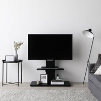 テレビスタンド 『Fliyga フリーガ』 首固定タイプ ロータイプ ブラック 32~65型対応 震度7試験クリア