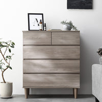 脚付き 木製チェスト 『CITRUS シトラス』 80cm幅 グレージュ