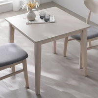 天然木ダイニングテーブル(幅80cm) 『Lyvona リヴォナ』 ホワイト