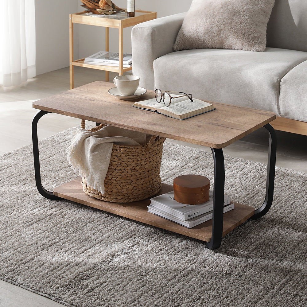 ローテーブル(スクエアタイプ)『LUTON ルトン』 幅80cm ラスティックナチュラル