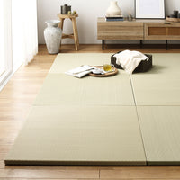 水拭き可 軽量 い草風 置き畳 ユニット畳 82cm幅 【単色】【12枚セット】グリーン