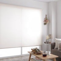 日本製 洗える 防炎 織生地 ロールスクリーン 幅110cm(カーテンレール可)【右操作】 ピンクホワイト