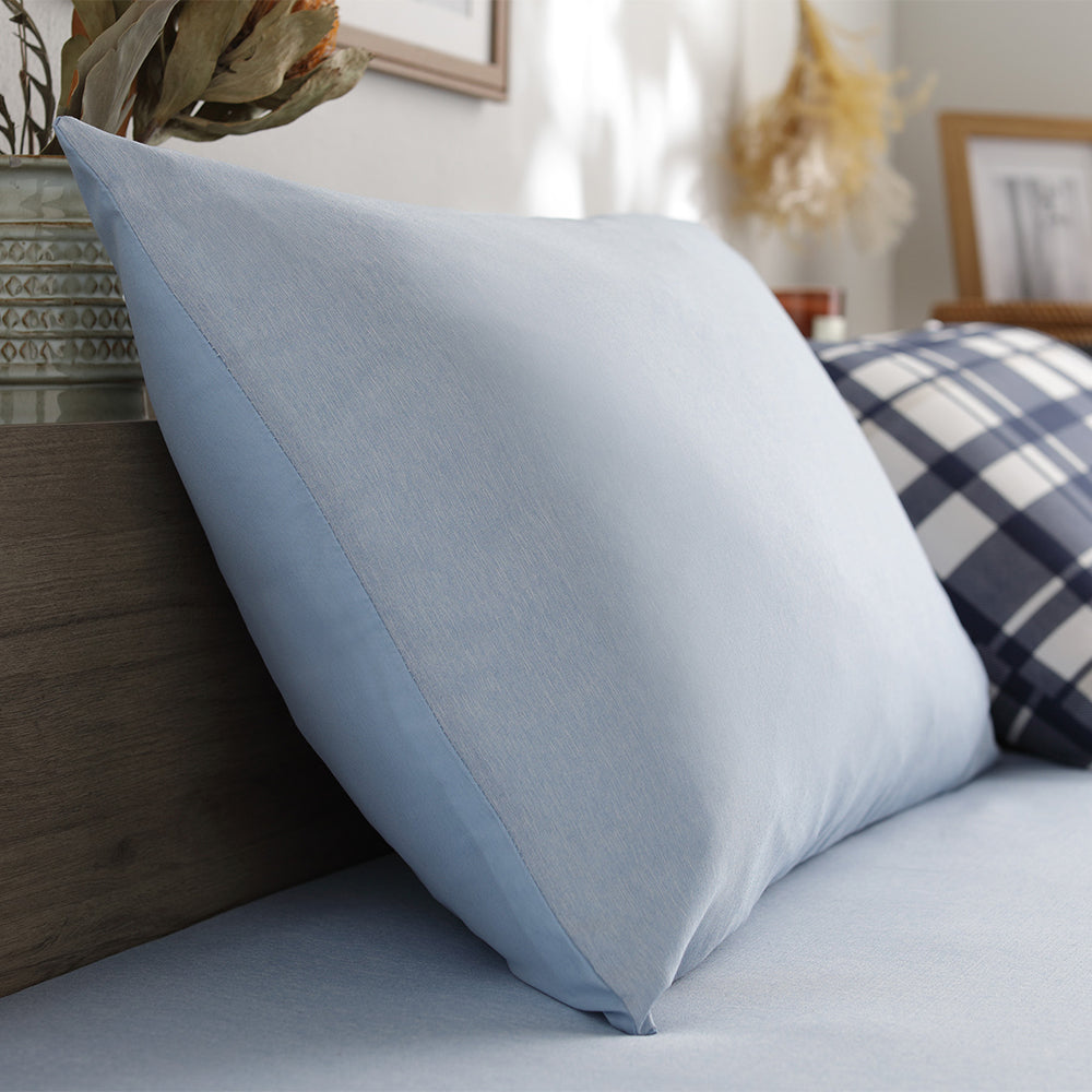 なめらかピーチスキン速乾 枕カバー 単品 ライトインディゴ