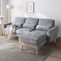 カウチソファ 『Hyva ハイヴァ』 ラージサイズ グレー