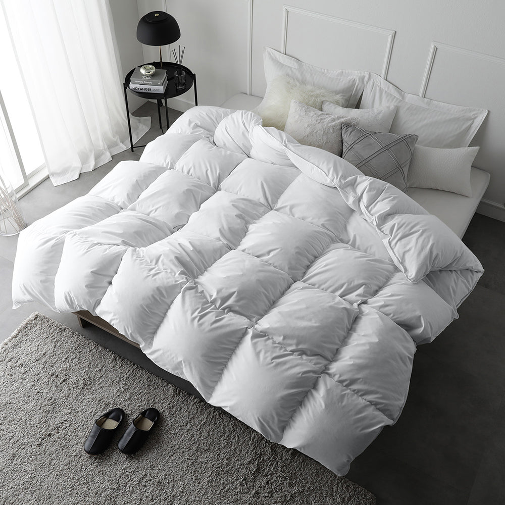 日本製 リッチボリューム 羽毛掛け布団 『Uula ウーラ』 ダウン率90% 羽毛充填量1.2kg~ ホワイト