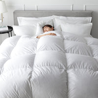 日本製 リッチボリューム 羽毛掛け布団 『Uula ウーラ』 ダウン率93% 羽毛充填量1.2kg~ ホワイト