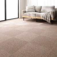 日本製 洗えるタイルカーペット 防ダニ 防音 くるみ