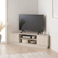 コーナーテレビボード 『Luxen ルクセン』 木目ホワイト