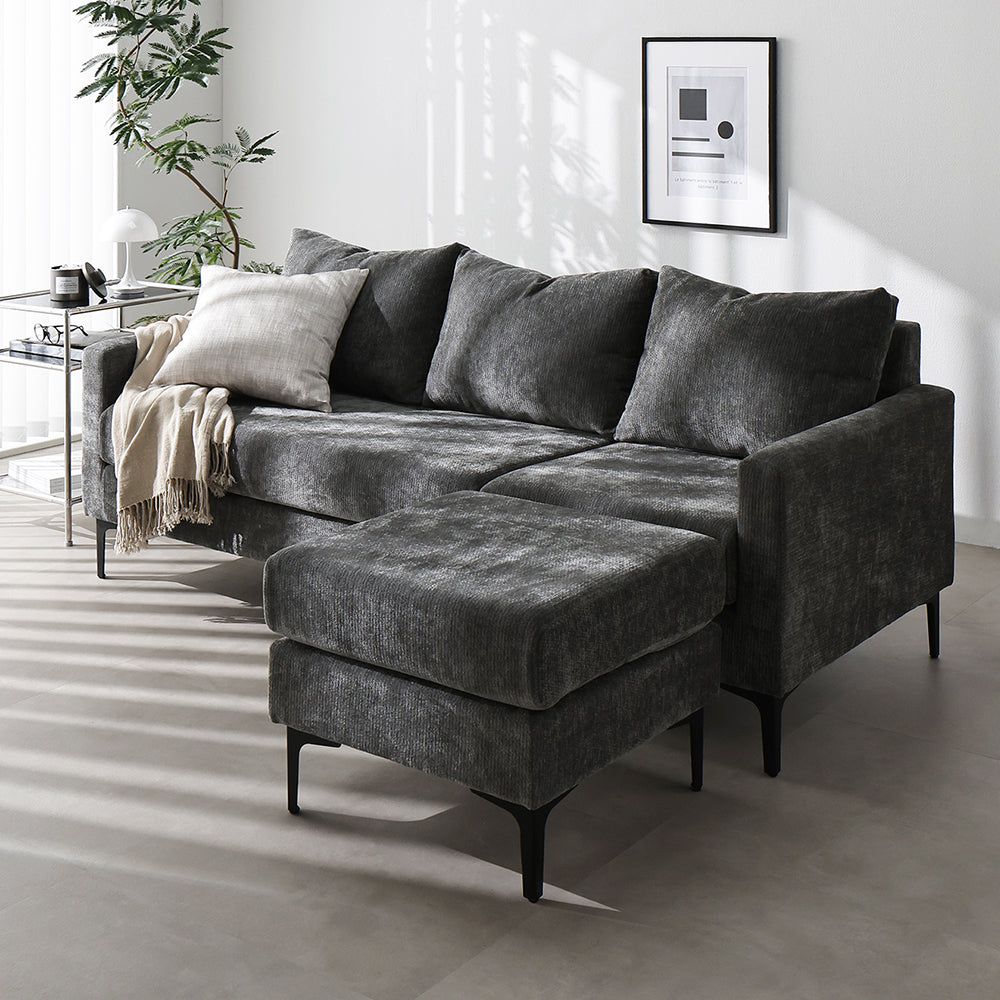 カウチソファ 『Sylva シルヴァ』 グレー